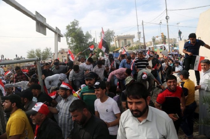 Protestas en la Zona Verde de Bagdad